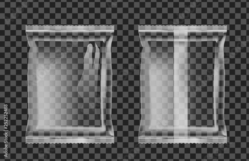 Vacuum transparent packaging for snacks, food, chips, sugar and spices