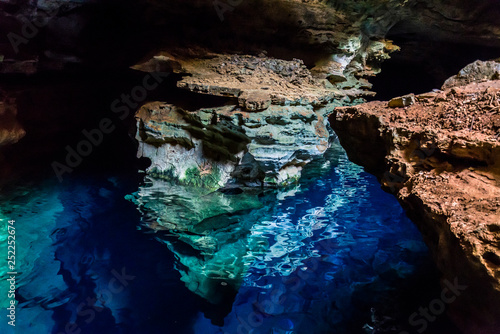 Poços Azul or Blue Well cave, Chapada Diamantina, Bahia, Brazil