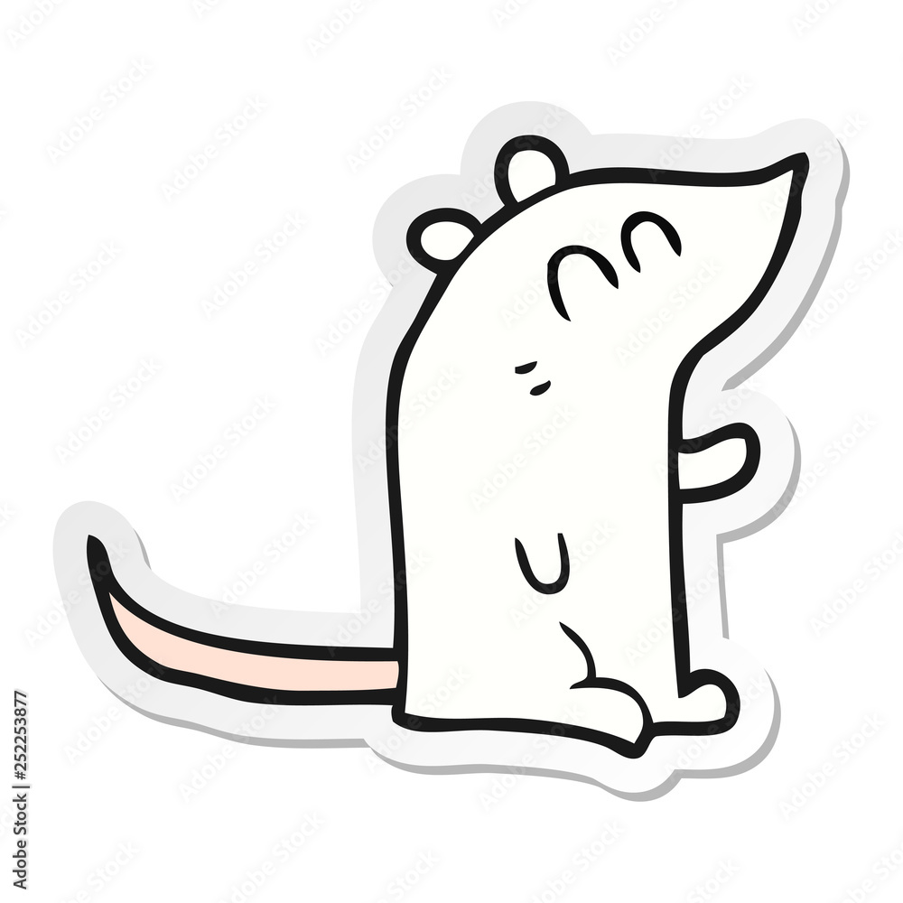 sticker of a cartoon mouse sticker of a cartoon mouse