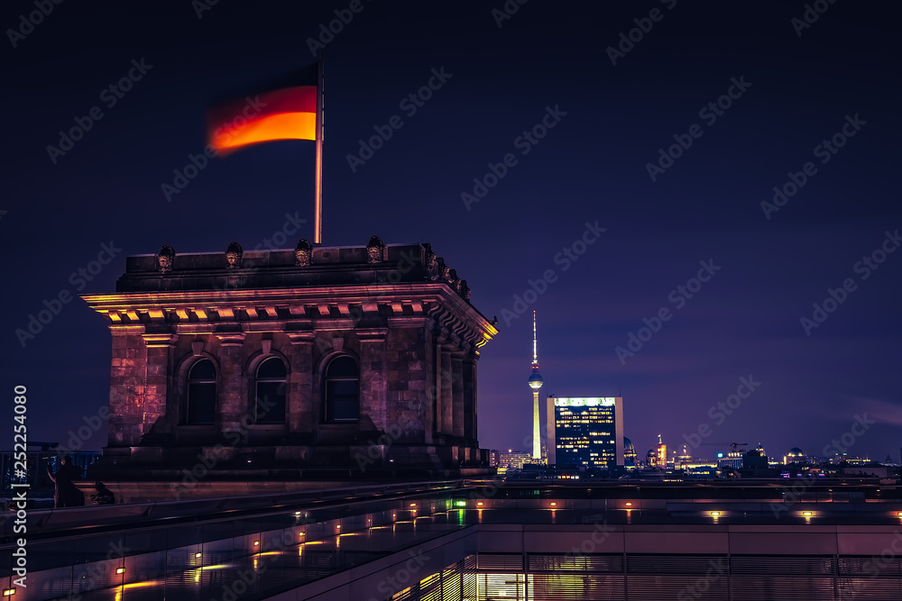 Berlin skyline in the night 