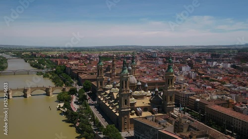 Wallpaper Mural Aerial Spain Zaragoza June 2018 Sunny Day 30mm 4K Inspire 2 Prores  Aerial video of downtown Zaragoza in Spain on a beautiful windy sunny day. Torontodigital.ca