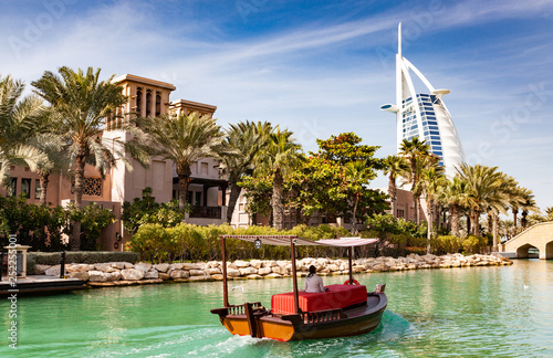 Photography DUBAI, UAE - FEBRUARY, 2018: View on Burj Al Arab, the world only seven stars ho