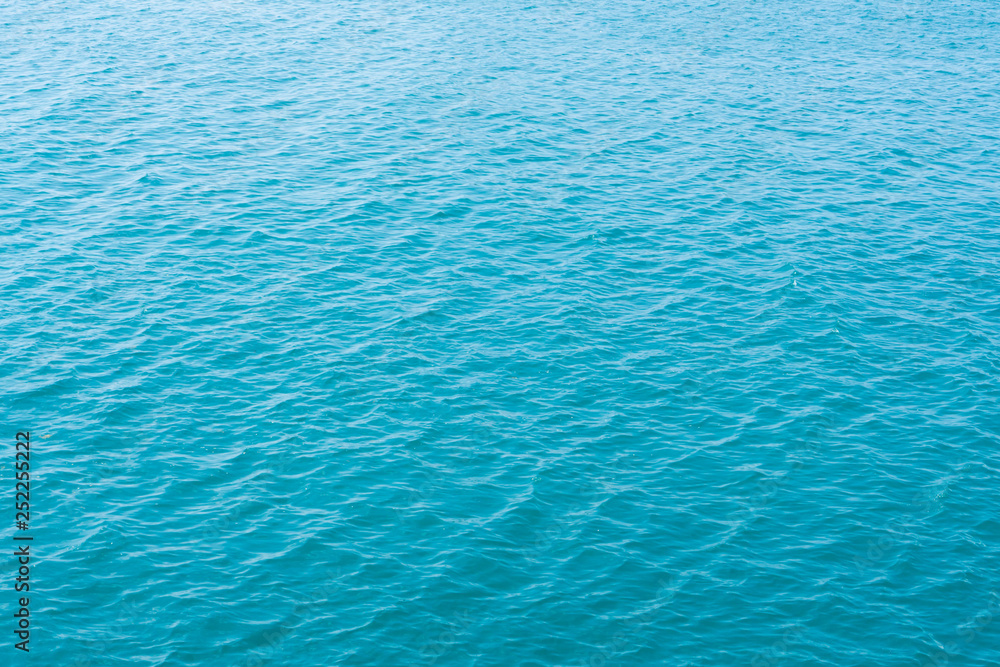 Fototapeta premium Blue sea water background texture, Ocean surface