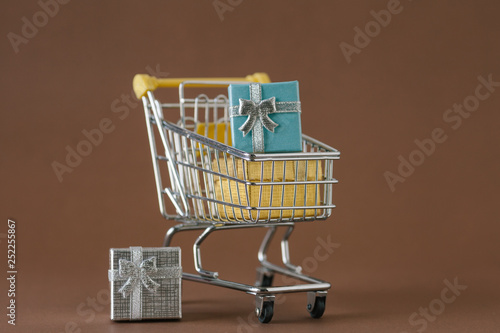 Shopping cart with Gifts photo