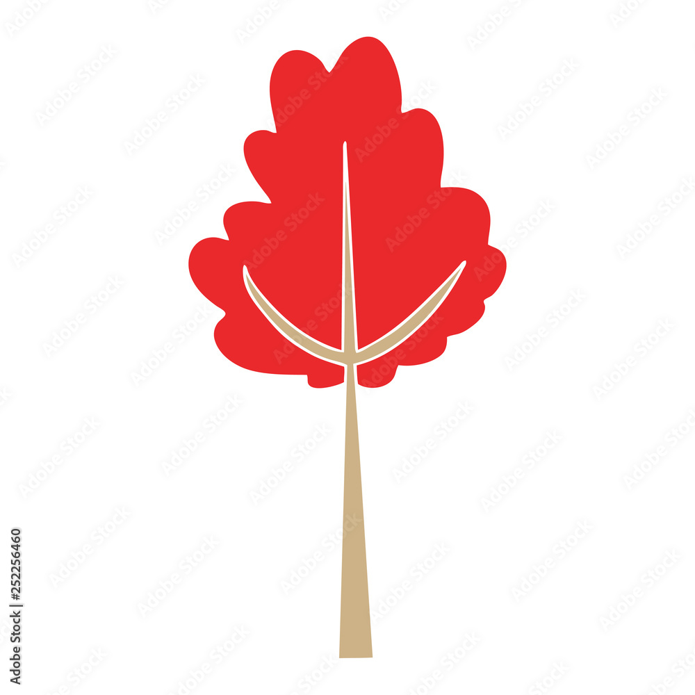 quirky hand drawn cartoon tree in fall quirky hand drawn cartoon tree in fall