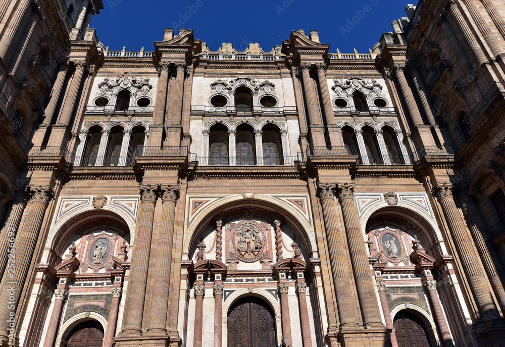 Facade of Malaga Cathedral 