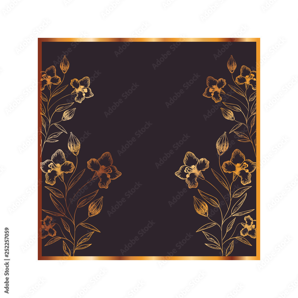 Naklejka premium pattern flowers and leafs isolated icon