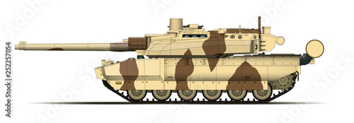 Char moderne camouflage desert