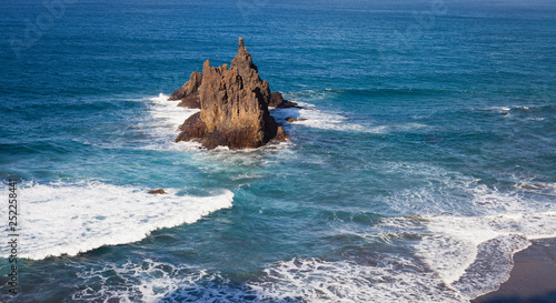 Tenerife coast  - wild beach on the north  -  El Draguillo photo