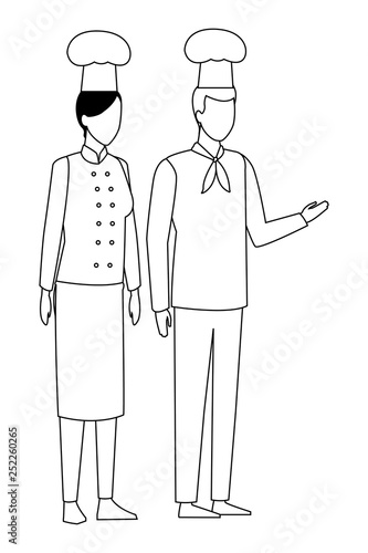 Jobs and professions avatar in black and white