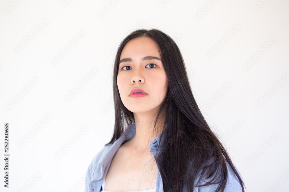 Portrait of asian sexy women on white background Portrait of asian sexy women on white background