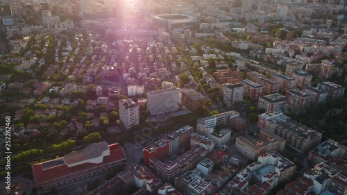 Aerial Spain Madrid June 2018 Sunny Day 30mm 4K Inspire 2 Prores  Aerial video of downtown Madrid in Spain on a beautiful sunny day.