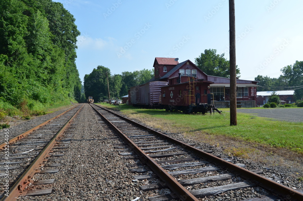 Railroad tracks at a siding