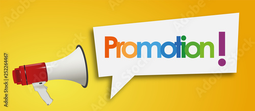 promotion word and megaphone