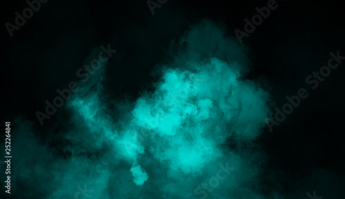 Fototapeta Naklejka Na Ścianę i Meble -  Blue misty fog smoke background. Abstract texture overlays for copyspace