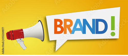 brand word and megaphone