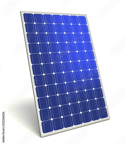 solar panel concept 3d illustration