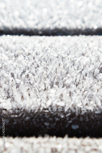 top view: texture of frozen ice floes in winter, snow background