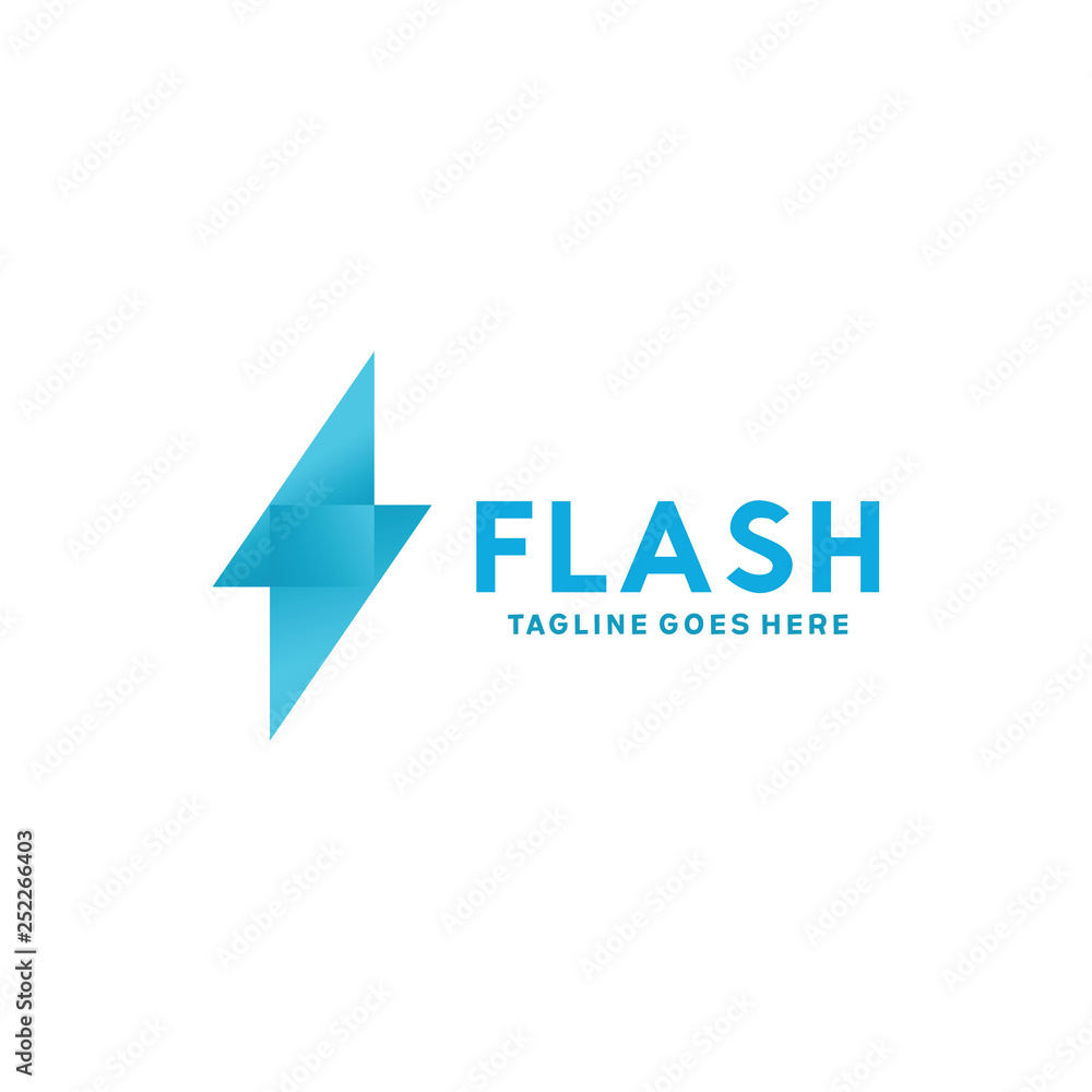 Blue Flash Gradient Logo Vector Graphic Design Blue Flash Gradient Logo Vector Graphic Design