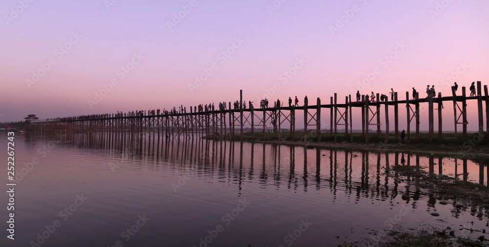 Sunset at Ava Bridge, Myanmar