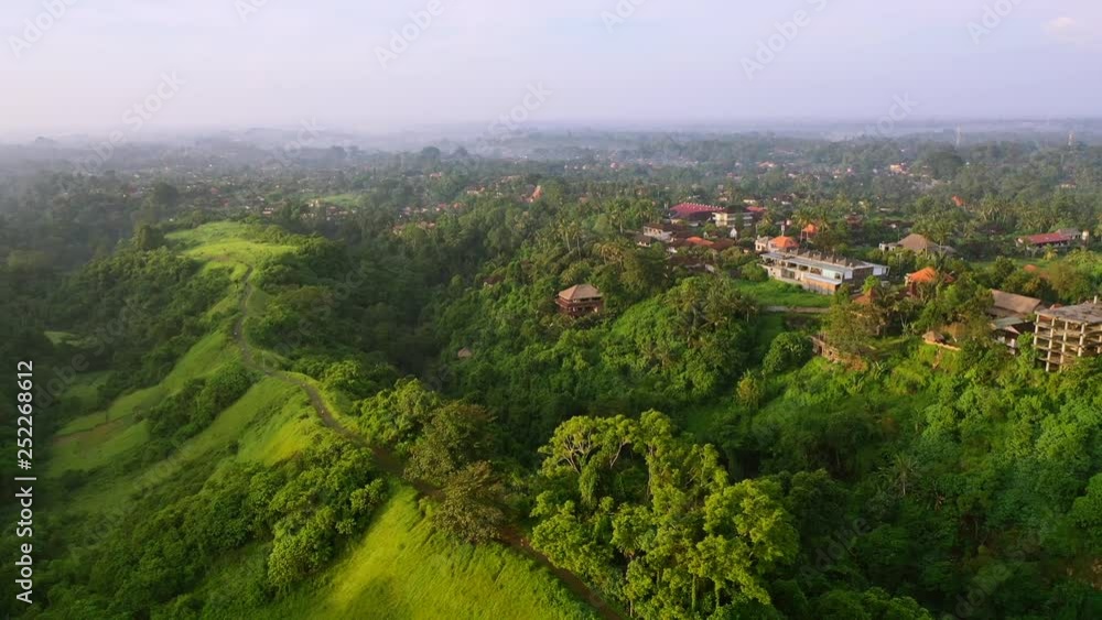 Campuhan Ridge Walk in Ubud, Bali. View from above. 4k aerial drone footage. Campuhan Ridge Walk in Ubud, Bali. View from above. 4k aerial drone footage.