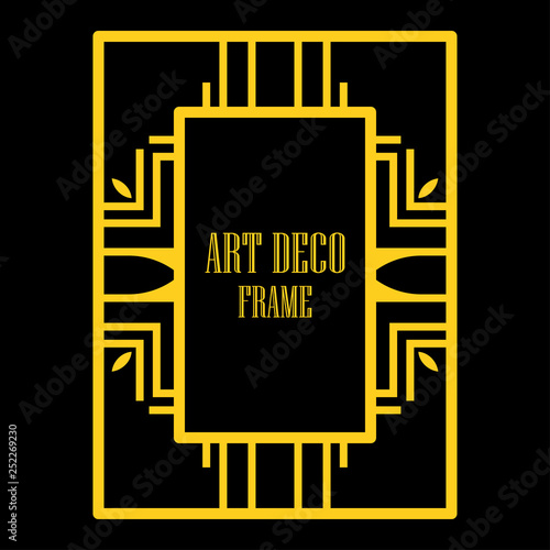 Art deco ornamental frame