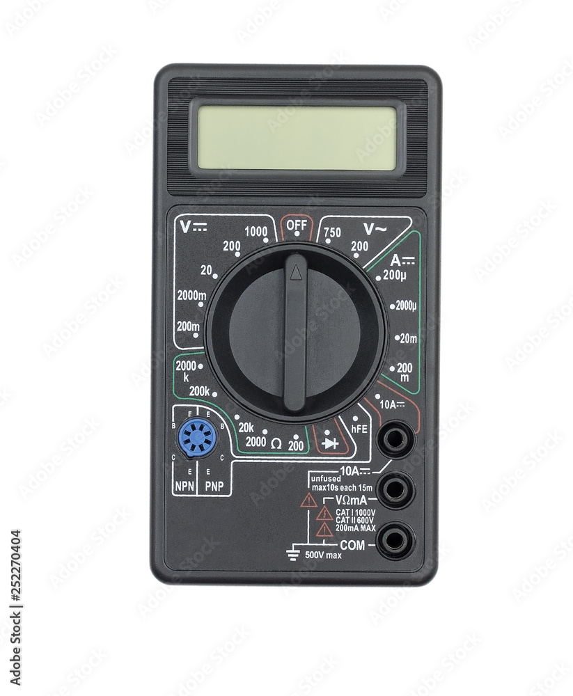 digital multimeter isolated on white