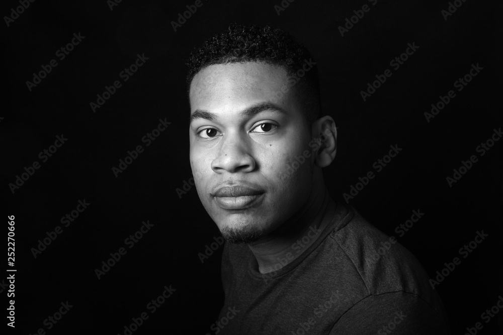 Beautiful handsom young man black and white Beautiful handsom young man black and white