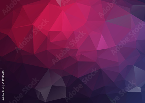 Dark Purple Polygonal Mosaic Background. geometric pattern, triangles background. Creative Business Design Templates. Vector illustration.