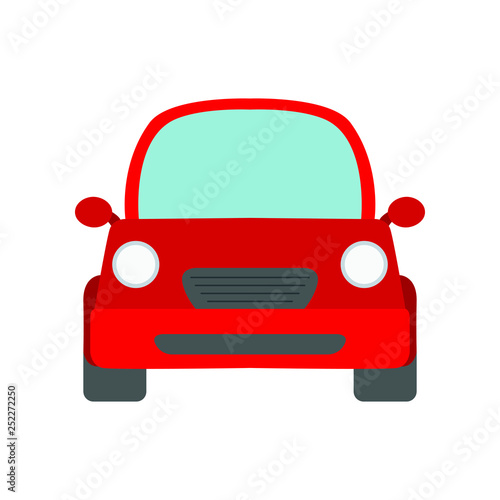 Red car emoji vector