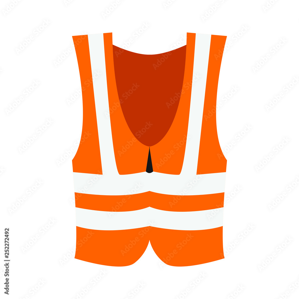 Orange safety vest vector emoji Stock Vector | Adobe Stock