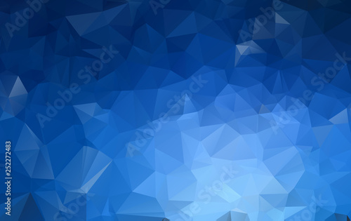 DARK BLUE Low poly crystal background. Polygon design pattern. Low poly vector illustration, low polygon background.