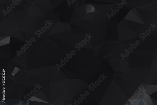 Black Polygonal Mosaic Background. geometric pattern, triangles background. Creative Business Design Templates. Vector illustration.