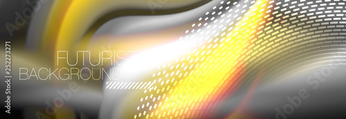 Fluid colors mixing glowing neon wave background, holographic texture