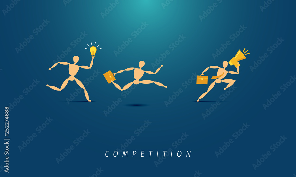 Competitive business design vector illustration. Vector business people competitive. Competition in business.