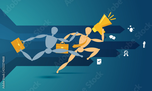Wallpaper Mural Competitive business design vector illustration. Vector business people competitive. Competition in business. Torontodigital.ca