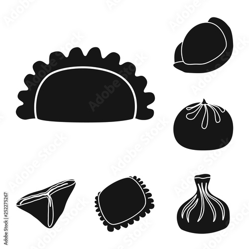 Isolated object of cuisine  and appetizer sign. Collection of cuisine  and food  vector icon for stock.