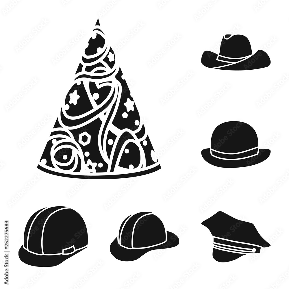 Naklejka premium Vector design of beanie and beret symbol. Set of beanie and napper stock symbol for web.