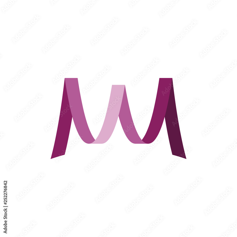 abstract ribbon w letter spiral logo symbol element abstract ribbon w letter spiral logo symbol element