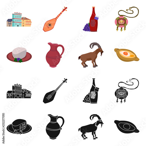 Isolated object of culture and sightseeing icon. Set of culture and originality stock symbol for web.