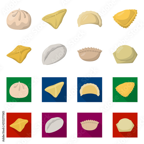 Vector design of products  and cooking icon. Collection of products  and appetizer stock vector illustration.