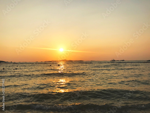 Sunset over the sea and sky - Image 
