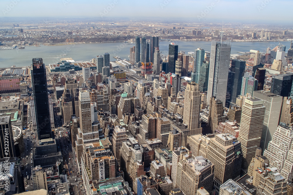 Downtown New York aerial view