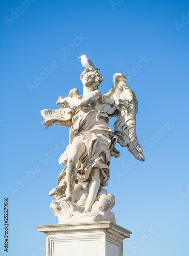 Angel sculpture in Rome  Italy  Famous Italy landmarks