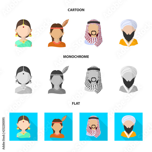 Vector illustration of imitator and resident symbol. Set of imitator and culture stock symbol for web.