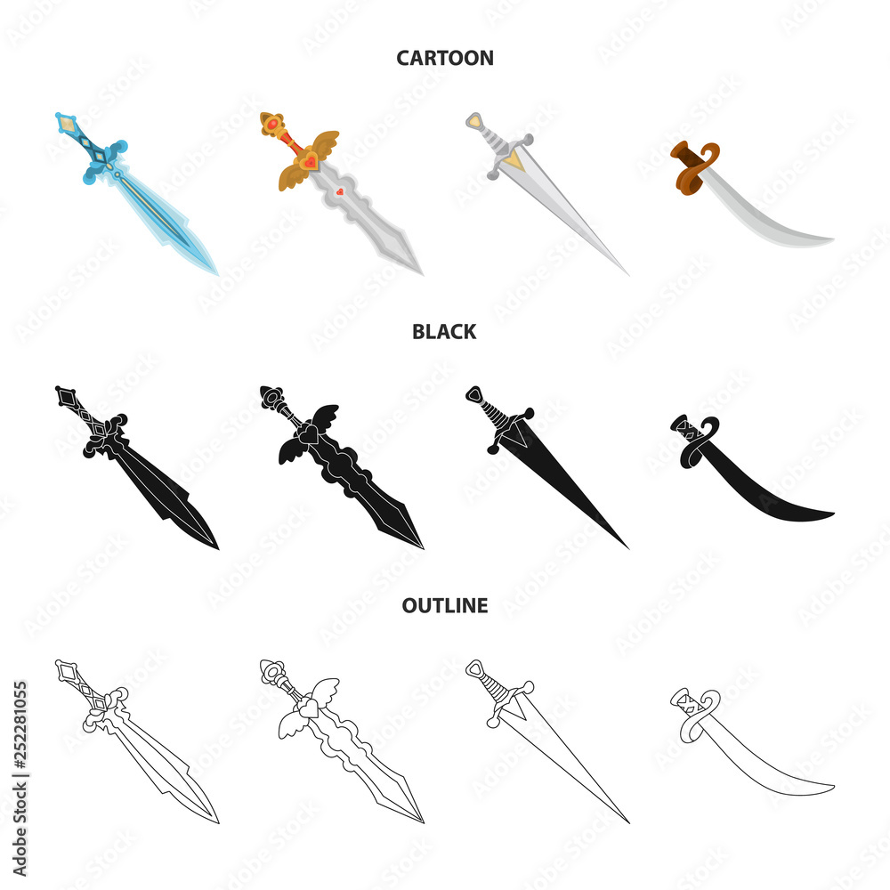 Vector illustration of game and armor symbol. Set of game and blade stock symbol for web. Vector illustration of game and armor symbol. Set of game and blade stock symbol for web.