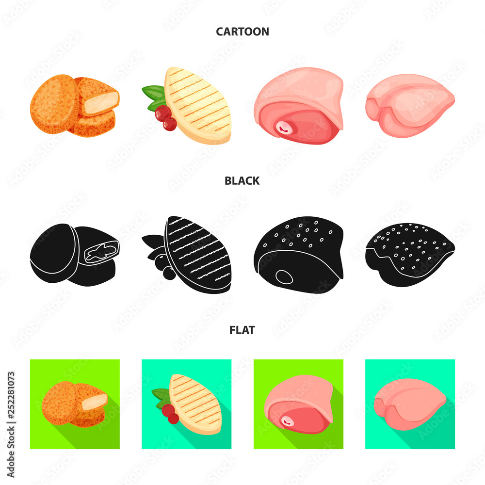 Vector illustration of product and poultry symbol. Set of product and agriculture stock vector illustration. Vector illustration of product and poultry symbol. Set of product and agriculture stock vector illustration.