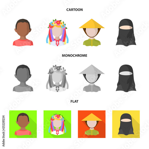Vector design of imitator and resident icon. Set of imitator and culture stock vector illustration.