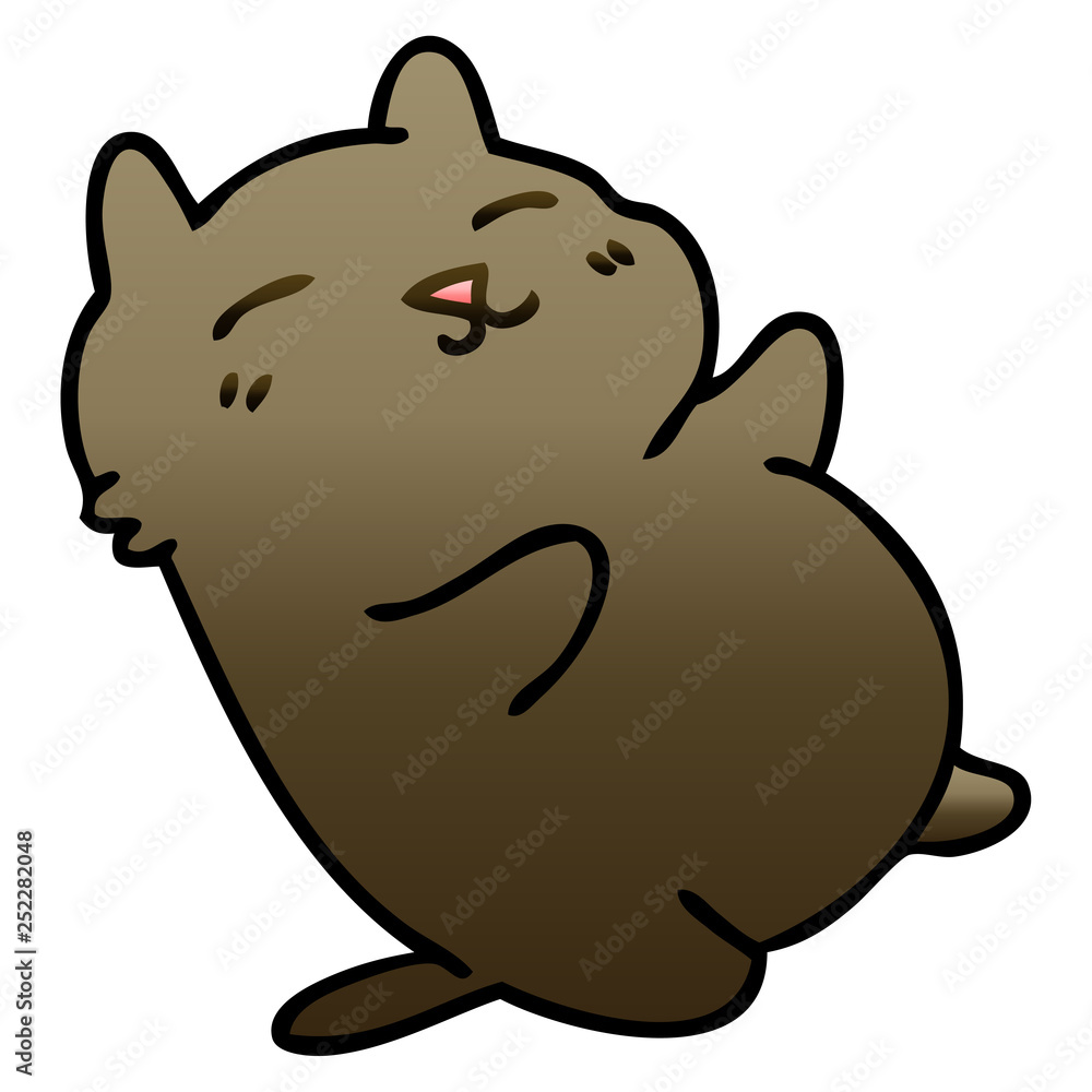 quirky gradient shaded cartoon cat quirky gradient shaded cartoon cat