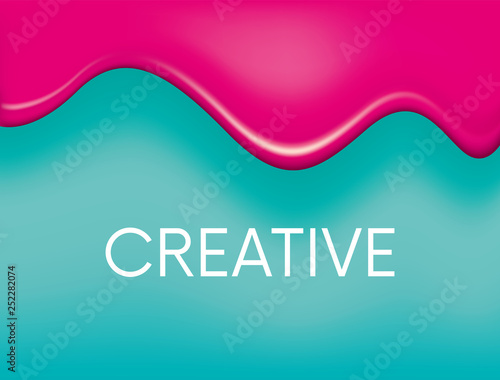 Vector illustration for a poster, greeting card or cover. Ready concept. Paint, blood or resin. Liquid. Volumetric background.